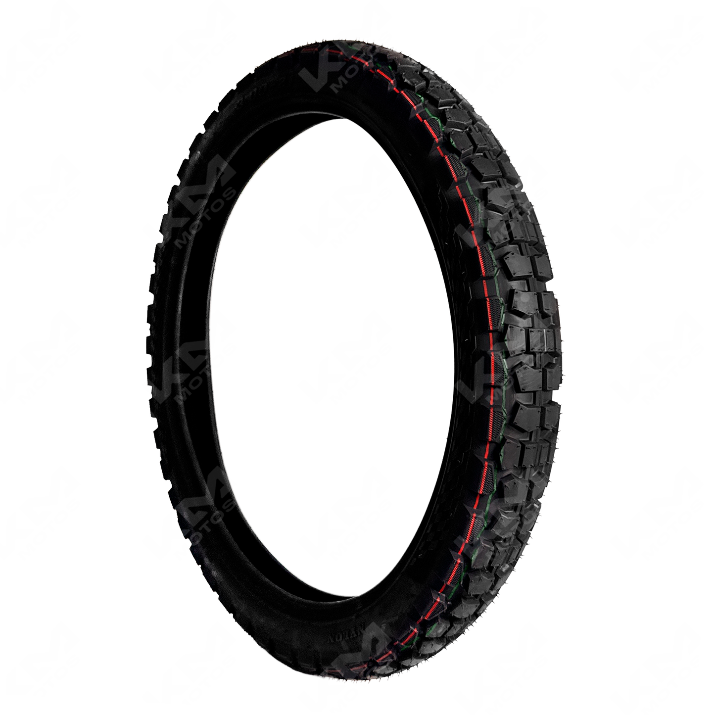 Llanta 3.00-21 Dobble Propósito KM Motos, resistente, para uso en motocicletas, con banda de rodamiento duradera y estructura robusta.