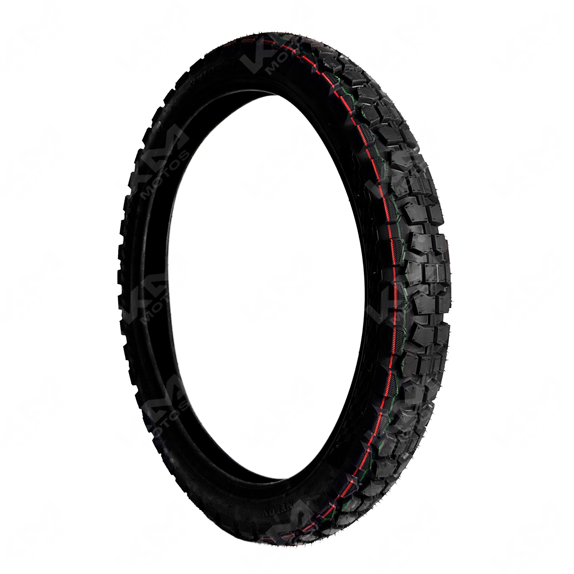Llanta 3.00-21 Dobble Propósito KM Motos, resistente, para uso en motocicletas, con banda de rodamiento duradera y estructura robusta.