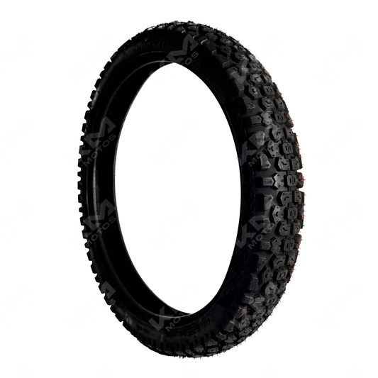 Llanta delantera semitractora KM Motos 3.00-21, resistente y duradera, con estructura de 6PR para vehículos agrícolas y maquinaria.