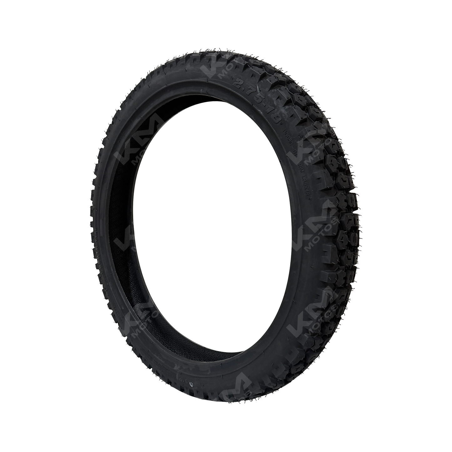 Llanta delantera semitractora KM Motos 2.75-18, 6PR, neumático TL para tractor agrícola, perfil robusto y resistente