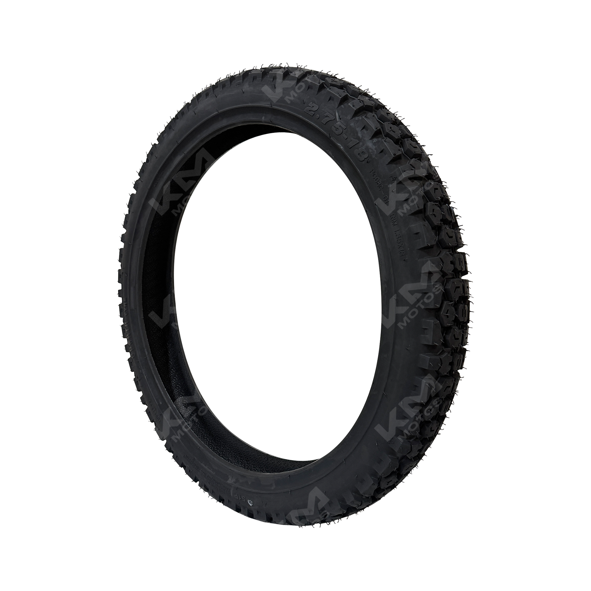 Llanta delantera semitractora KM Motos 2.75-18, 6PR, neumático TL para tractor agrícola, perfil robusto y resistente