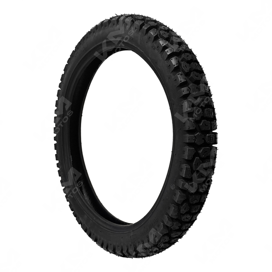 Llanta delantera para tractor 3.00-18 KM Motos, neumático 6PR, semitractora con banda de rodadura visible.