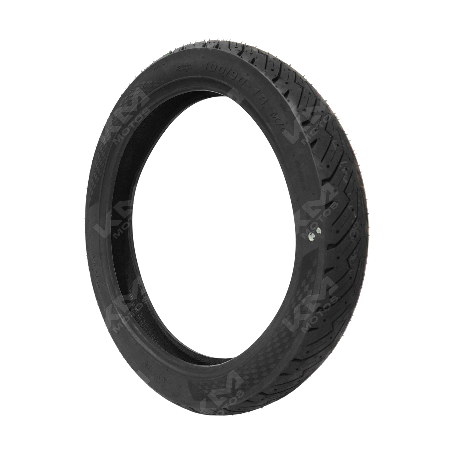 Llanta trasera de motocicleta KM Motos 100/90-18 lisa, 6PR, para neumático tubeless, ideal para motos de calle.