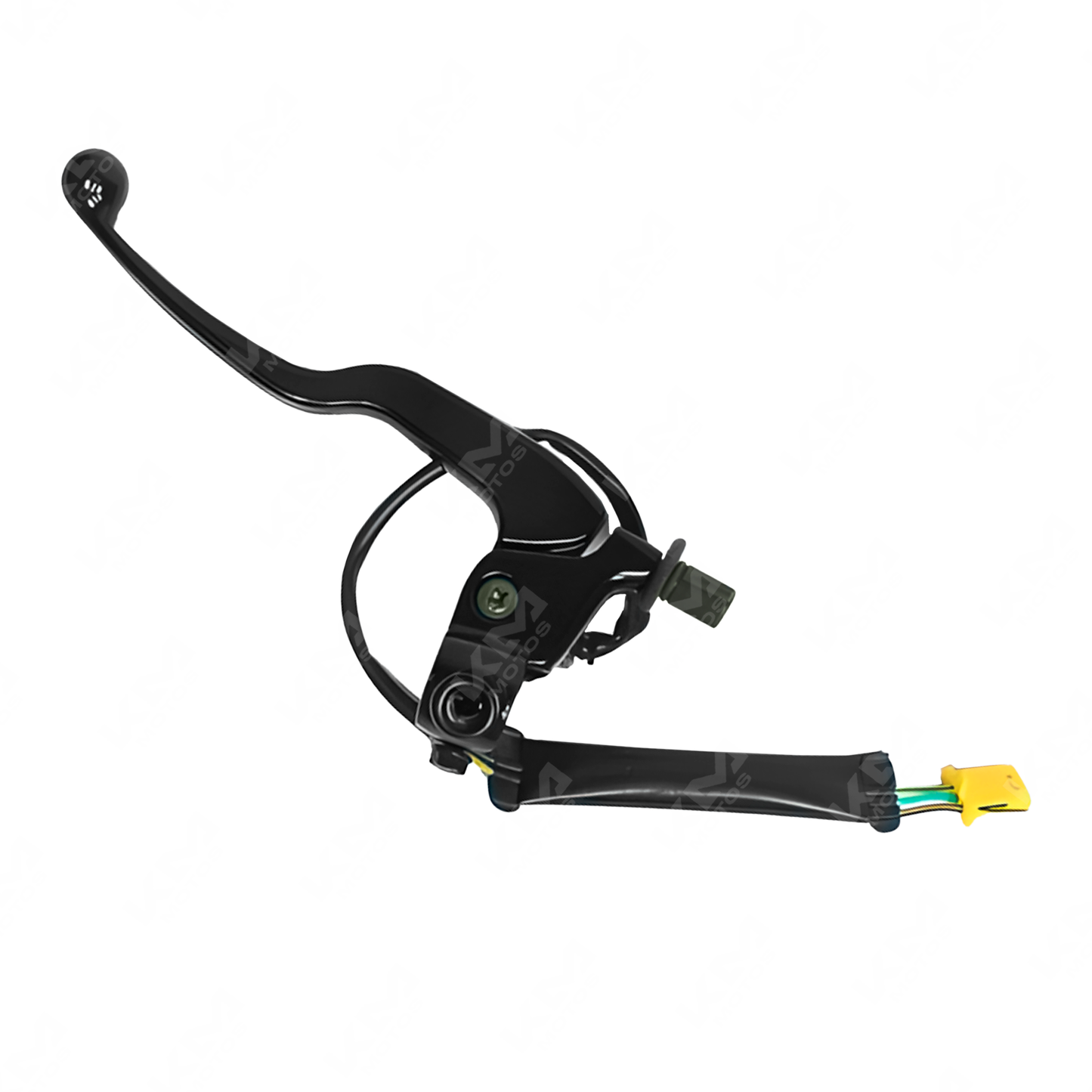 Manecilla de clutch KM Motos PS135 con tres líneas, manecillas de control para motocicleta, en color negro con detalles metálicos.