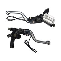 MANECILLAS RACING ALUMINIO + BOMBA LUJO METAL CON LED