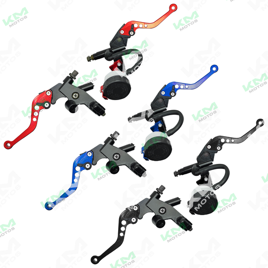 Manecillas de reloj KM Motos racing en aluminio con bomba de lujo de plástico, diseño deportivo y resistente.