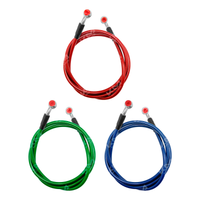 MANGUERA DE FRENOS DEL LUJO COLOR 128 CM NEGRO AZUL ROJO