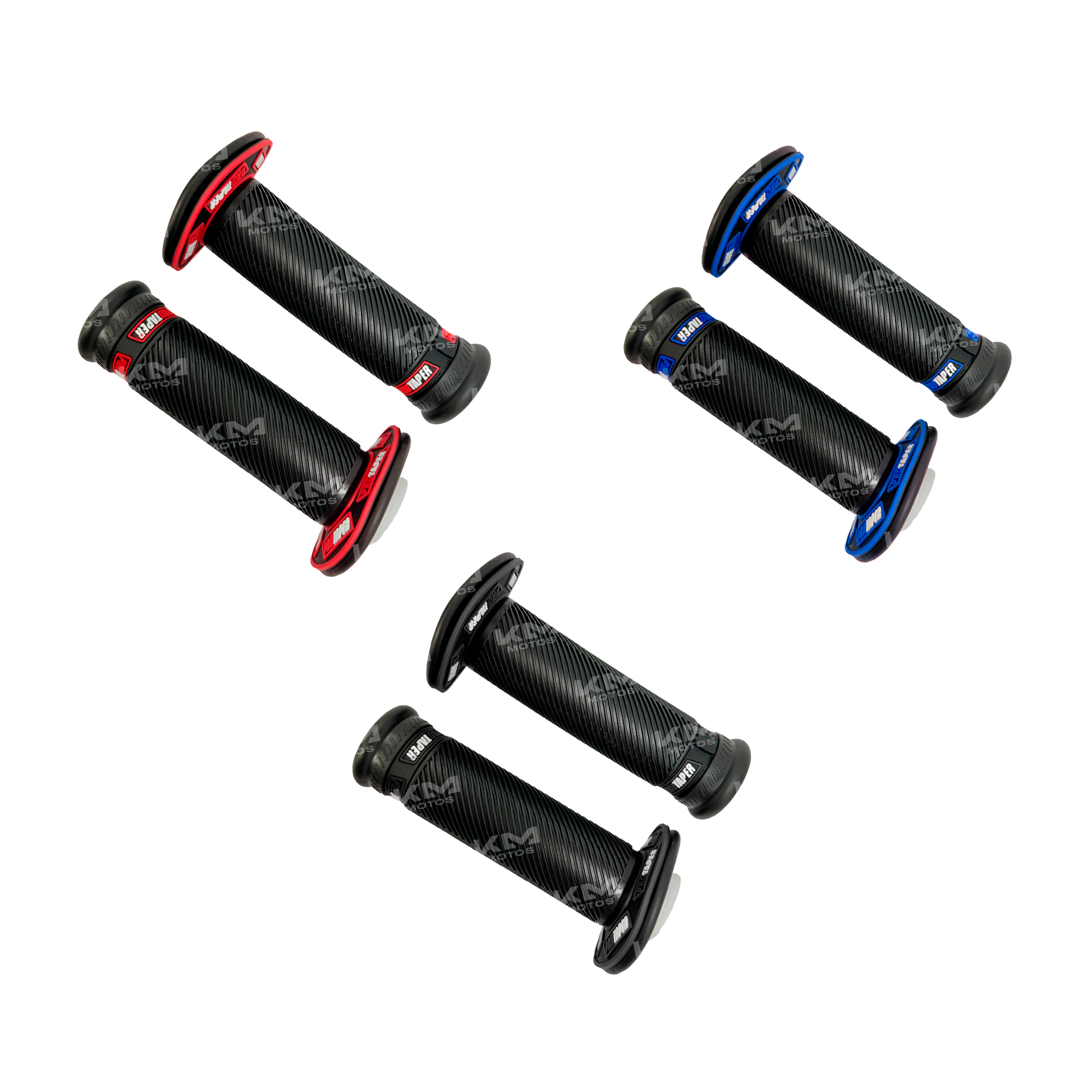 Manillar PEPES PROTAPER sólidos negros para motocicleta KM Motos, con mango ergonómico y acabado en color negro brillante.