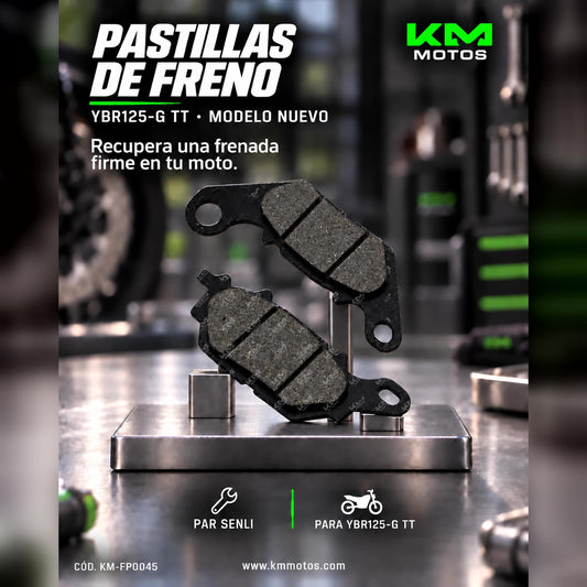 Pastillas de YBR125-G TT (MODELO Nuevo) — KM-FP0045 | KM Motos
