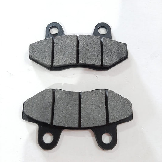 Pastilla de freno KM Motos para XM200, DM150, TX200, FT200, Gy6-150, RTR160, vista frontal con componentes de fricción