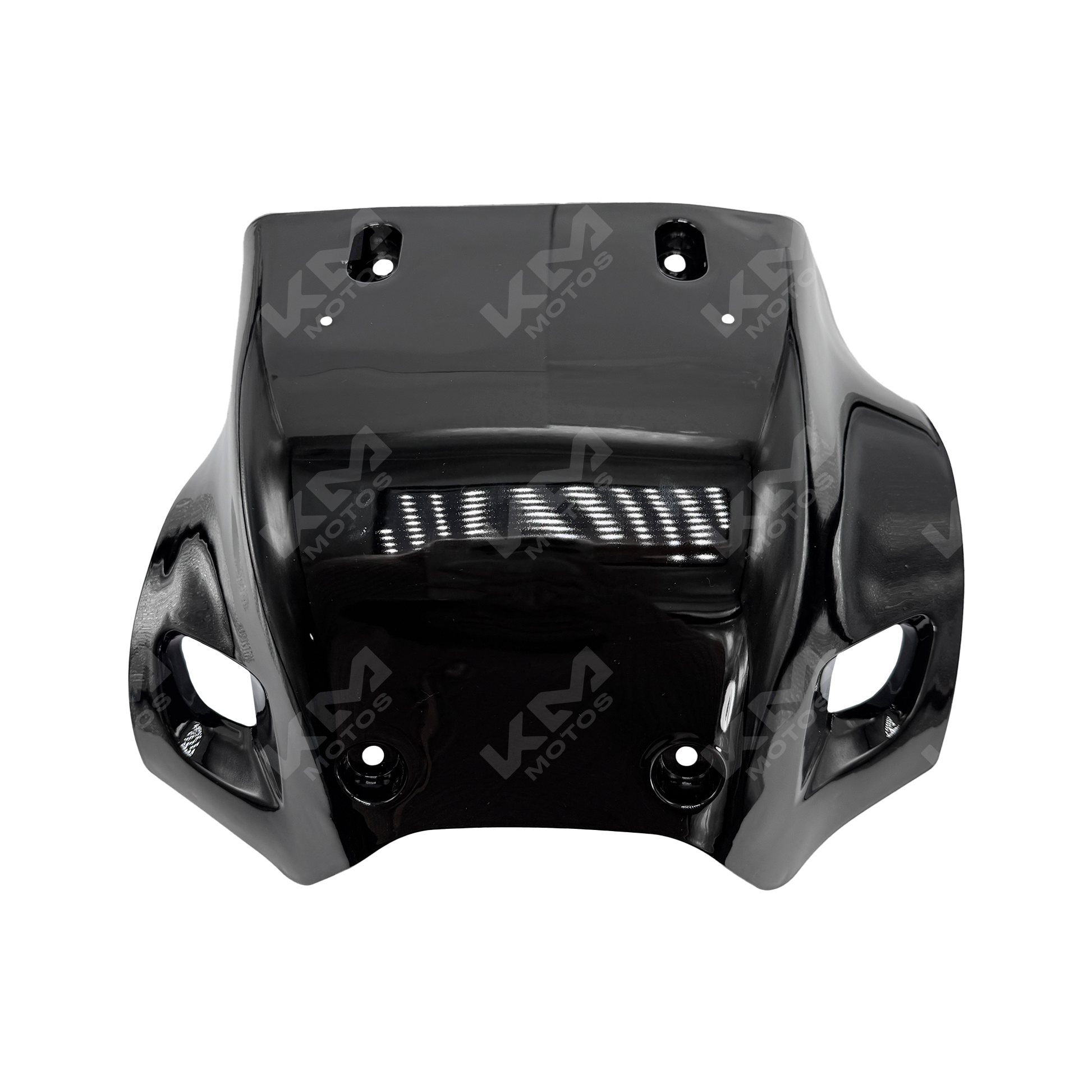 Pechera Xpress150/AKT NKD150 universal en color negro de KM Motos, protección para motociclistas.
