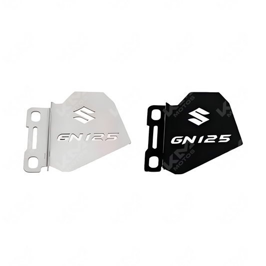 Protector de mordaza de freno para caliper GN125, accesorio universal de alta calidad, en color negro con detalles metálicos.