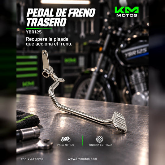 PEDAL DE FRENO YBR125 — KM-FP0232 | KM Motos