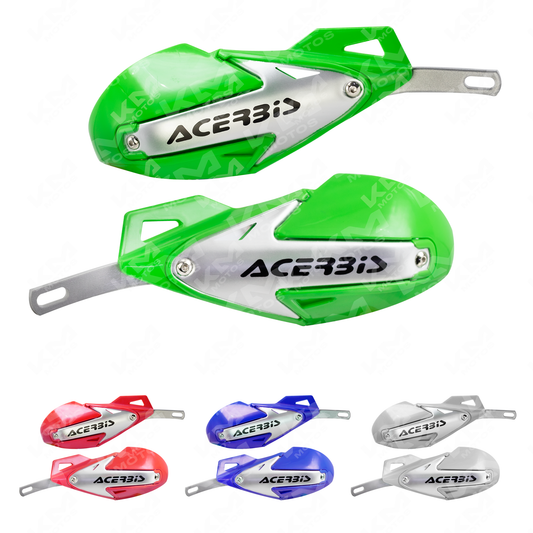 Protector de puños de mano Acerbis HD Rojo para motocicleta, resistente y duradero, con diseño metálico y marca universal.