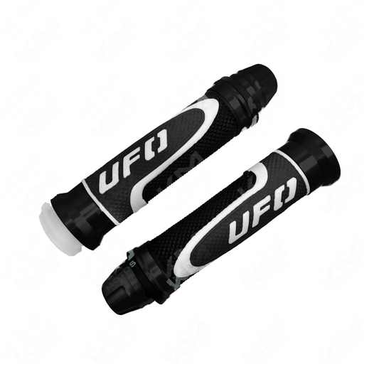 Pepes KM Motos UFO sólido de aluminio con contra pesa negro, diseño resistente y duradero para motocicletas.
