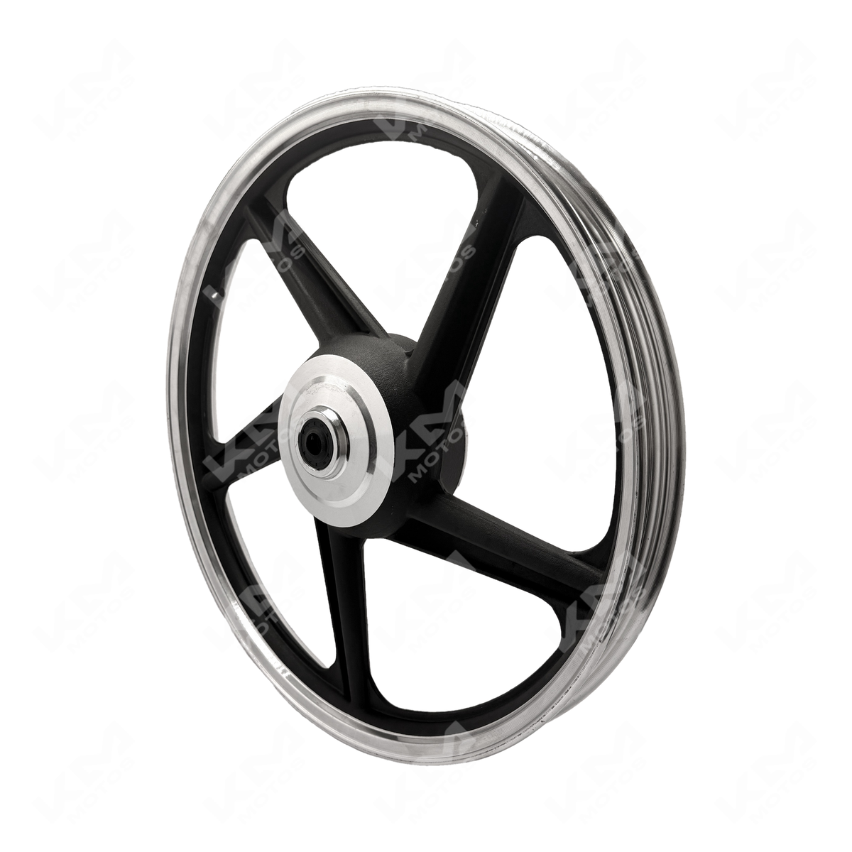 Rin completo delantero de tambor negro para FT150 y DY125, marca KM Motos, con tamaño 1.4*18, en buen estado.