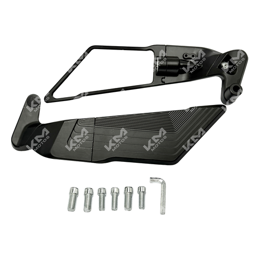 RETROVISOR ALERON (GRANDE) NEGRO - KMMOTOSHN