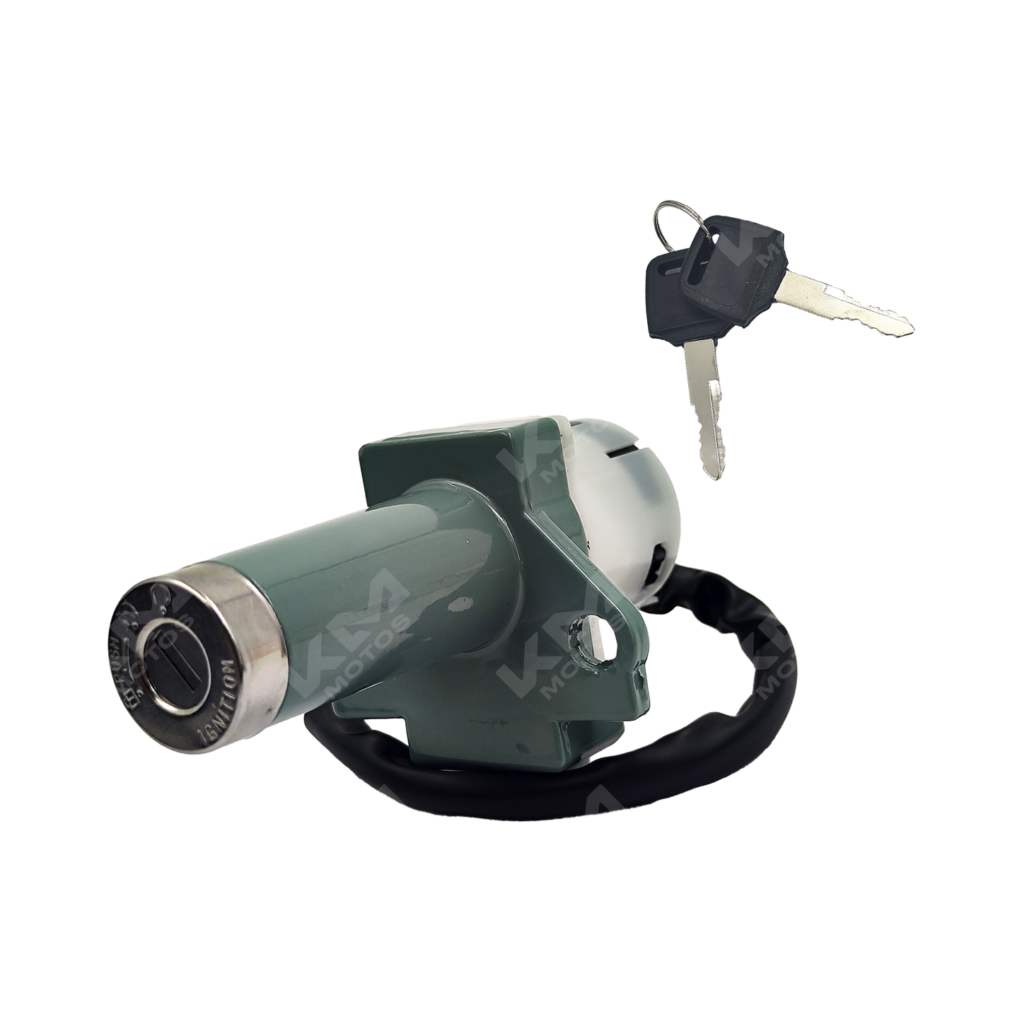 Interruptor de encendido KM Motos XM200, CGL125, RT180, GY-8 y XL200, vista del componente en la imagen.