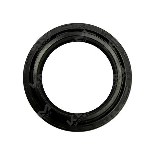 Sello de barra GN-125H/F/RC200 de KMMOTOS, medida 32x43x10.5 cm, mostrando el sello en uso sobre una superficie metálica.