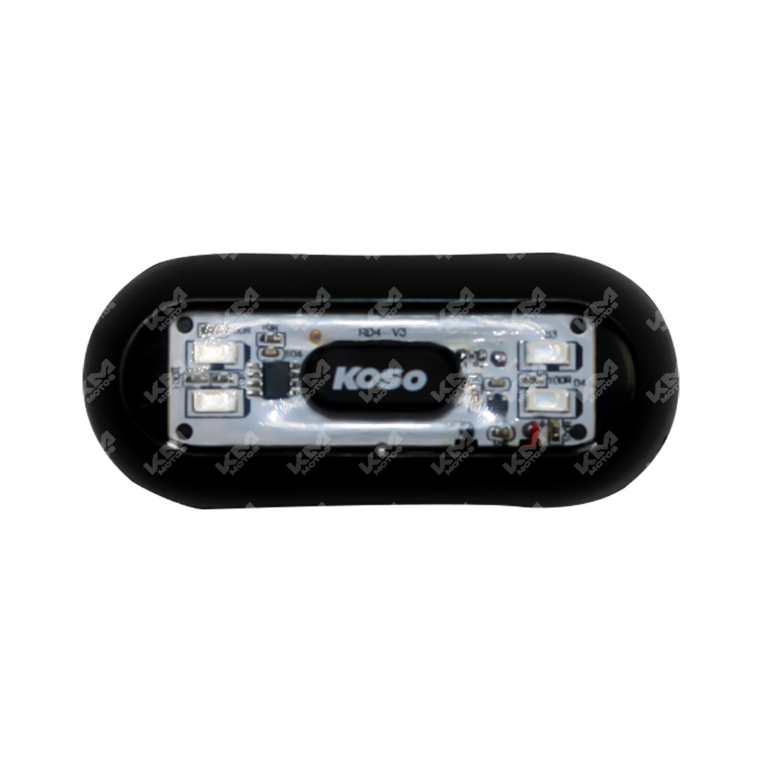 Luz de freno LED universal para casco KM Motos, con diseño compacto y brillante para mayor seguridad en la conducción.