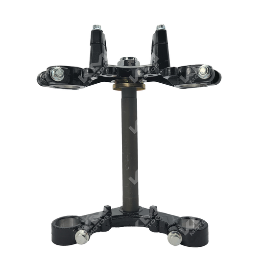 Telescopio completo KM Motos CGL125/WY/HJ125-2D con cuerpo negro y lentes ópticos en una imagen clara.