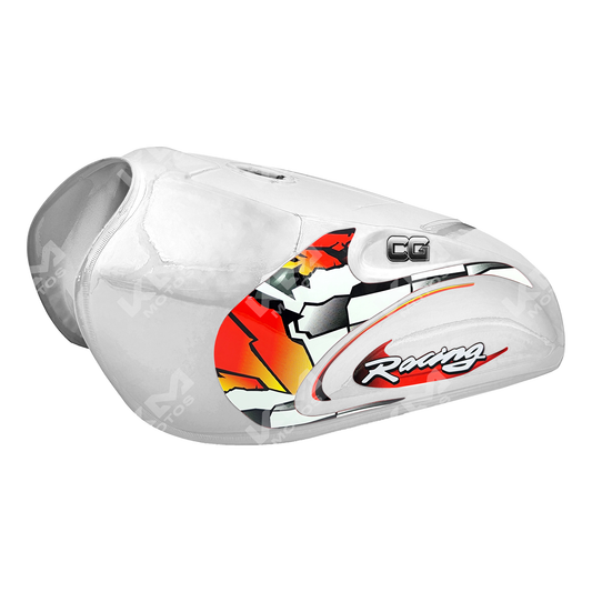 TANQUE CG125/FT125/KB CORE PLUS STIKERS BLANCO - KMMOTOSHN