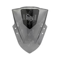 VISERA P/MOTO UNIVERSAL (CUPULA) KAWASAKI CON LED NEGRA TRANSPARENTE