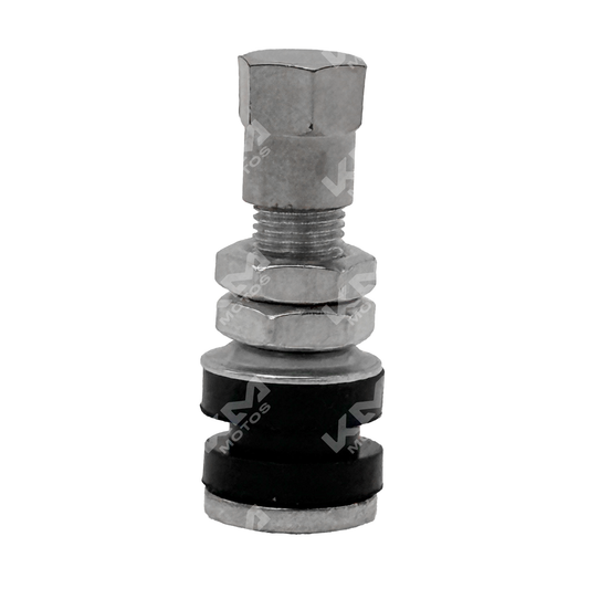Válvula para llanta radial impunchable de aluminio KM Motos, tipo "I", de 42 mm para neumáticos de moto.