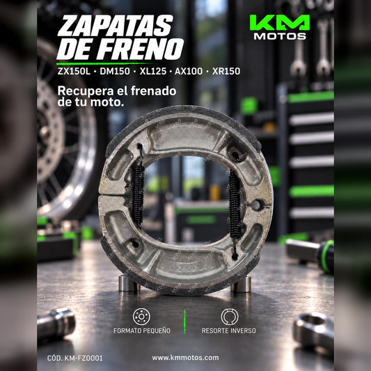 Zapata pequeña Senli ZX150L/DM150/XL125/AX100/XR150 con resorte inverso, pieza de freno para motos.