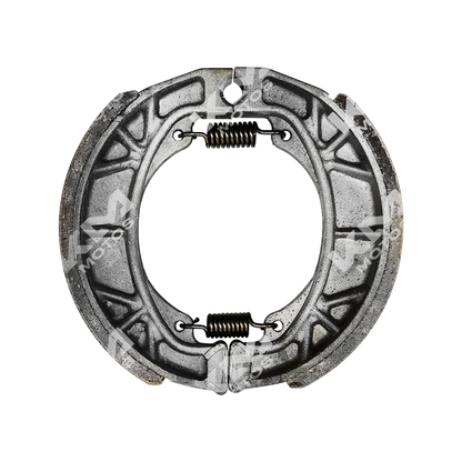 Zapata de freno KM Motos para AX100, AX4, CS125 y XS125, tamaño pequeño, con componentes metálicos y superficie de fricción