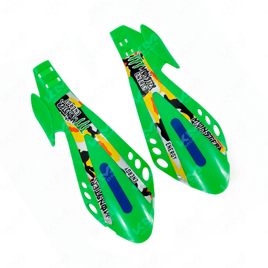 PROTECTOR DE PUÑOS PLASTICOS VERDE - KMMOTOSHN