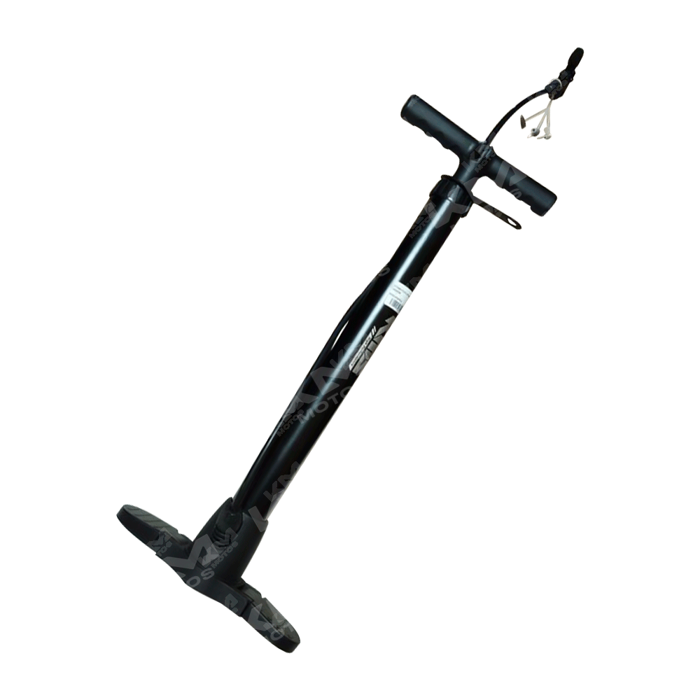 Bomba grande para inflar autos y motos, herramienta portátil con manómetro y boquilla para neumáticos y inflables.