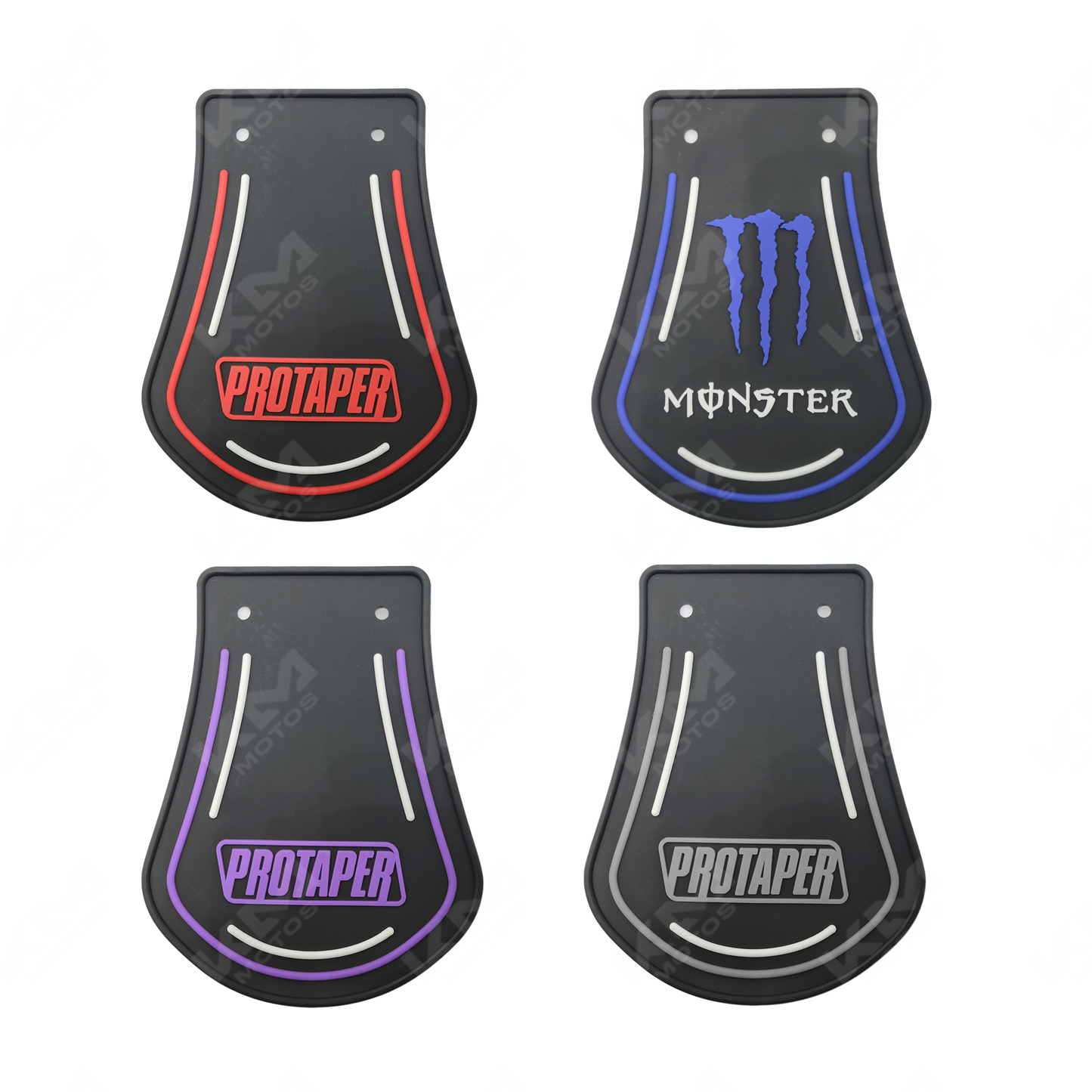Protector de guardafango KMMOTOS para Monster, Fox o ProTaper, resistente y duradero, en color negro con logotipo.