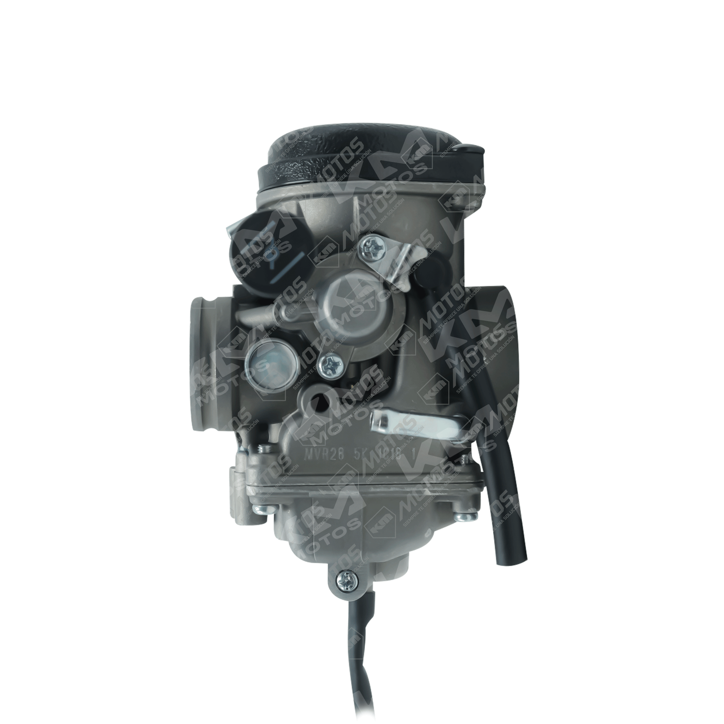 Carburador ZX250R/GXT250R universal con diafragma, mostrando componentes internos en imagen técnica.