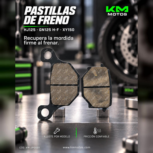 PASTILLA DE FRENO HJ125/GN125 H-F/XY150 — KM-JP0001 | KM Motos