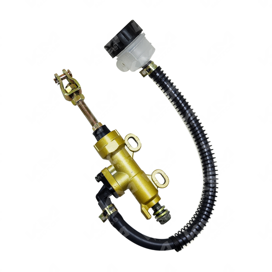 Bomba de freno auxiliar universal para motocicleta CB190R, componente de sistema de frenos en imagen.