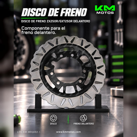 DISCO DE FRENO ZX250R/GXT250R DELANTERO — KM-MD0022-1 | KM Motos