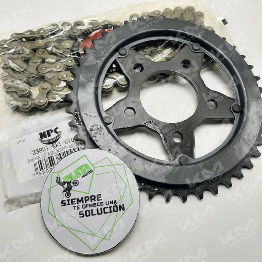 Kit de tracción para Honda XL200, kit de arrastre universal con componentes visibles en la imagen KM-MK0008.