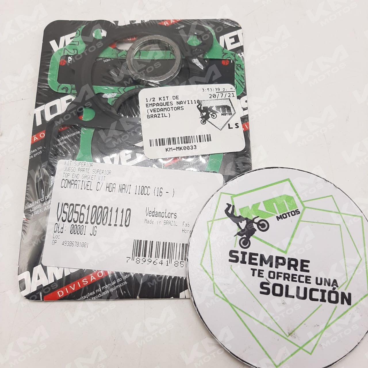 1/2 Kit de Empaques NAVI110 (VEDAMOTORS Brazil)