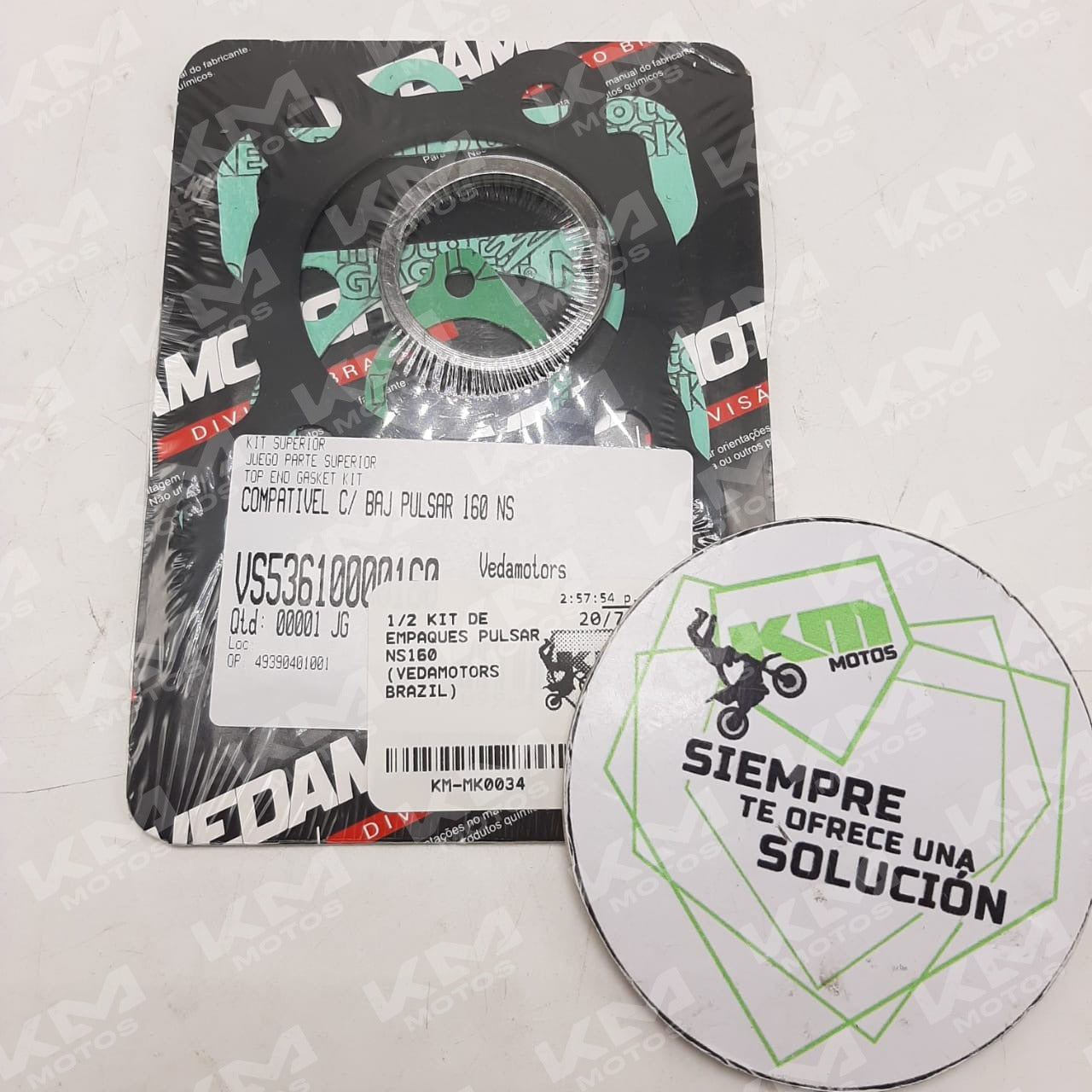 1/2 Kit de Empaques Pulsar NS160 (VEDAMOTORS Brazil)