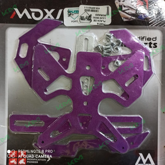 Porta Placa de Lujo Moxi Morado