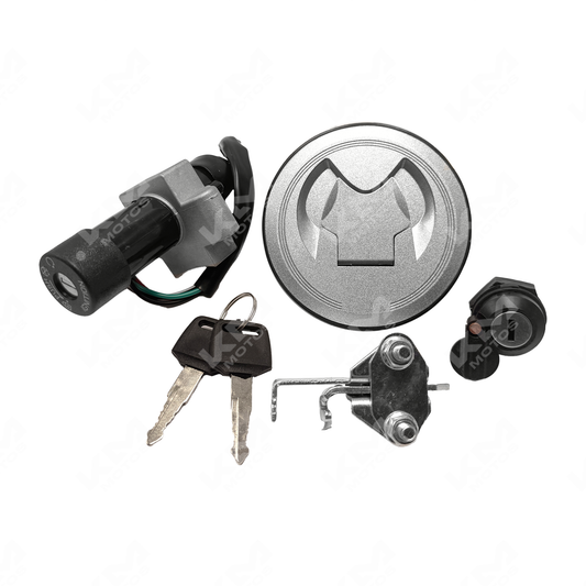 Interruptor de encendido KM Motos 150Z/250Z/CR1/GSR-150, Kit de cerradura completo con switch de arranque.