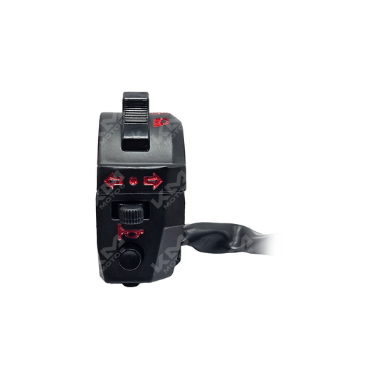 Mando izquierdo para motocicleta KM Motos compatible con CG125, FT125, MG150 y KB150, en color negro con botones.