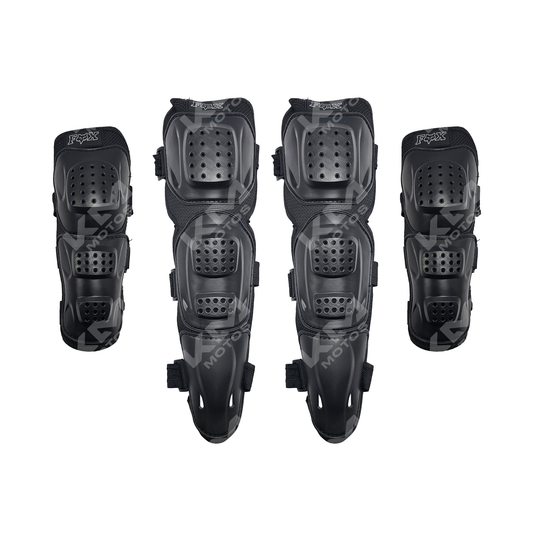 Rodilleras y coderas KM Motos, equipo de protección con refuerzo en rodillas y codos para motociclistas.