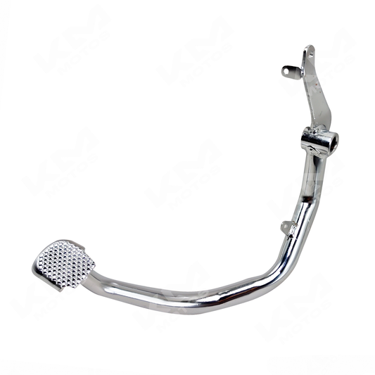 Pedal de freno KM Motos HJ125-7 para motocicleta, con estructura metálica y superficie de contacto antideslizante.