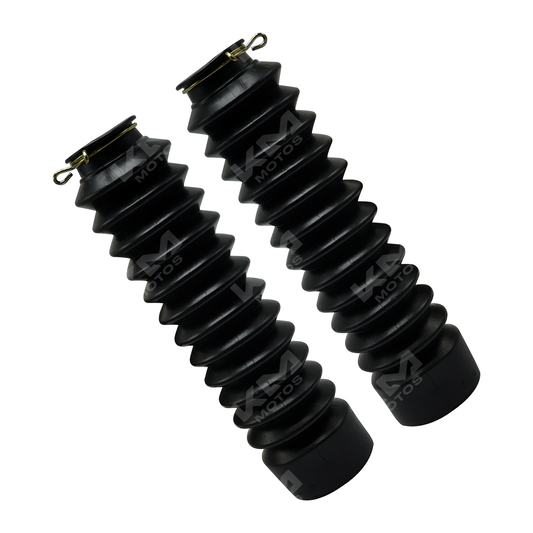 Polvera negra para moto YBR y EN125 de la marca KM Motos, con diseño compacto y resistente para protección y estilo.