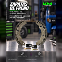 ZAPATA DE FRENO RE4S/RE205/175 MOTOTAXI CON SEGUROS