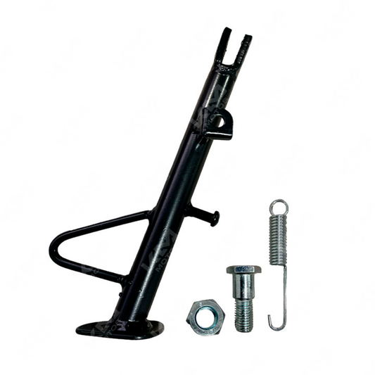 Pata lateral para motos ZX150L y ZX200L de la marca KM Motos, pieza de repuesto sólida y resistente en color metálico