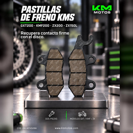 PASTILLA DE FRENO GXT200/KMF200/ZX200/ZX150L/ — KM-MTV0096 | KM Motos