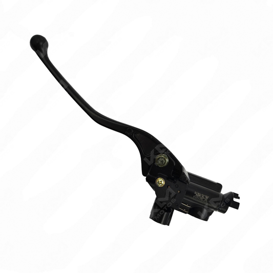 Bomba de freno de metal KM Motos, compatible con modelos GXT, KMF, XM200 y UM200, con manecillas y acabado en metal.